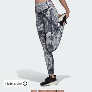 🌻 | SPRING CLEARANCE |AEROREADY TRAINING HIGH-RISE MARBLE-PRINT TIGHTS | Adidas